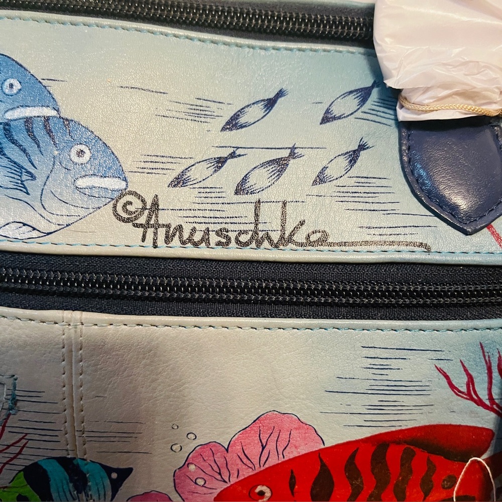 NWT!! Anna by Anuschka - TREASURES OF THE REEF TOTE BAG AND MATCHING WALLET! - Picture 2 of 16